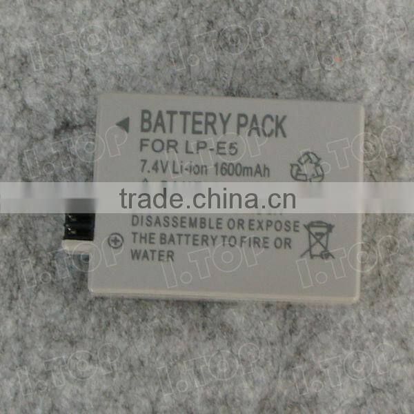 Factory price 7.4V 1600mAh LP-E5 Camera Battery for Canon, made in China