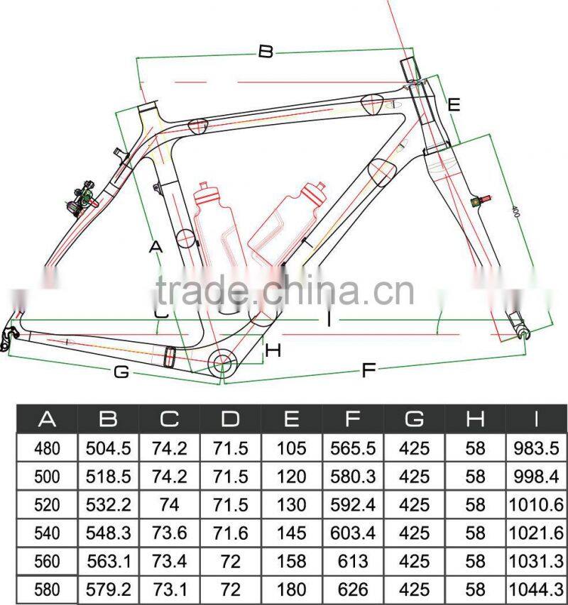 Dengfu cyclocross carbon frame oem high quality cyclo cross frame FM059