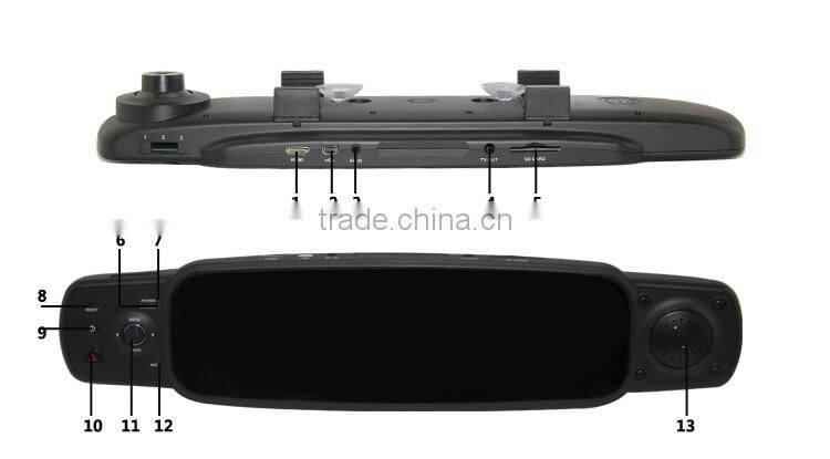 3.0 Inch TFT 1080P Full HD 3.0M Pixel G-Sensor Motion Detection Rearview Mirror Car Spy Cam