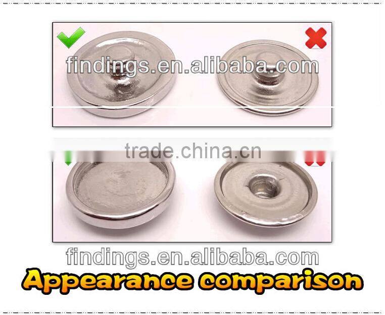 Hot trend custom metal snap button rhinestone button earrings for woman