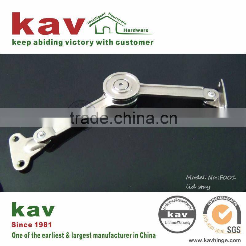 chrome plated lid stay hinge in cabinet support