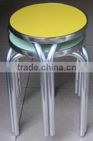 stainless steel metal stool fast food restaurant dining chair leisure stainless steel chair(YC024)