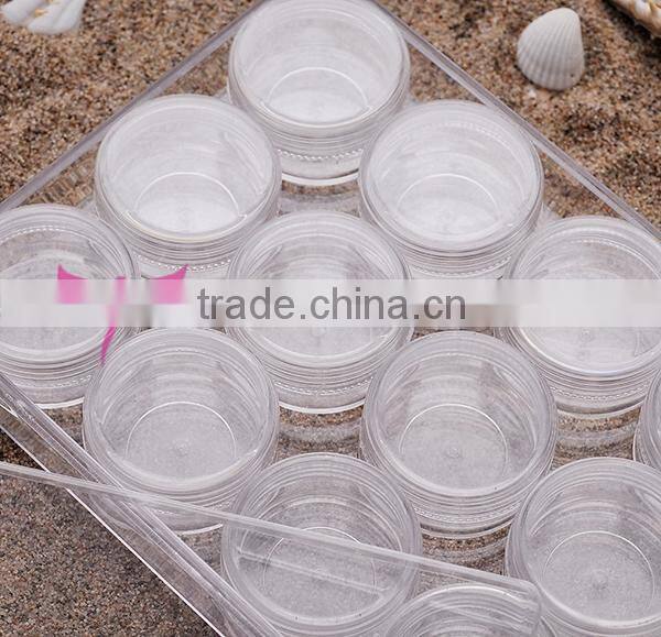 Easam hot 2015 5g nail art jar set,5g nail plastic box