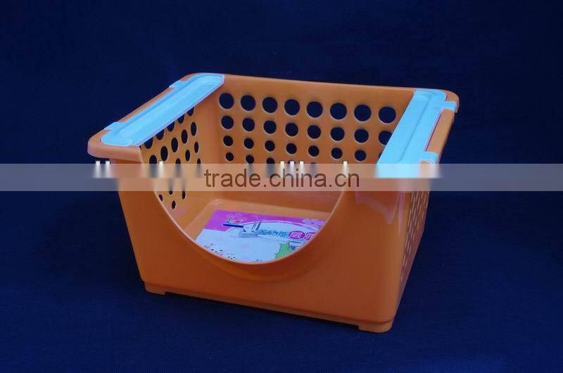 Plastic storage basket, basket