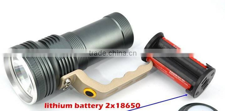 super bright aluminum 3 mode sos hand held long range rechargeable led searchlight for emergency