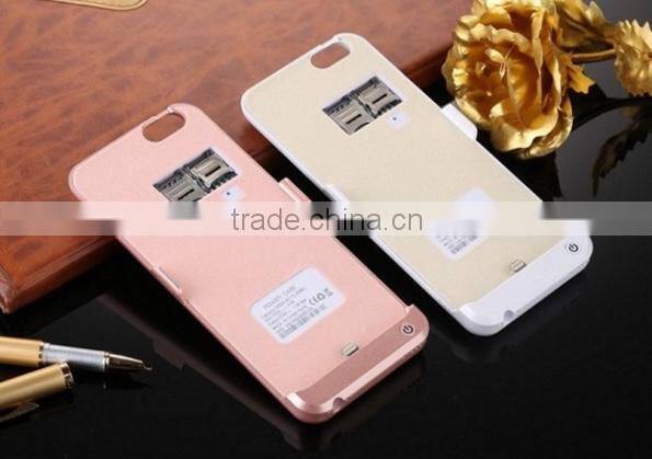 238-Battery Phone 6/6s Case Cellphone Dual Sim Back Cover Power Bank Case For 6/6s With 35000mah