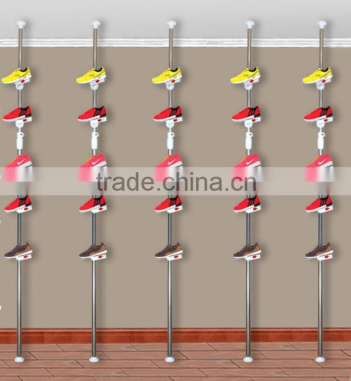 huohua multi-function easy assembly shoe store using wire shoe rack