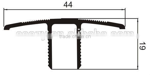 Aluminium T-molding trim