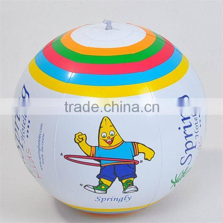 vivid color inflatable ball with white dots imprint, light orange adertising inflatable ball