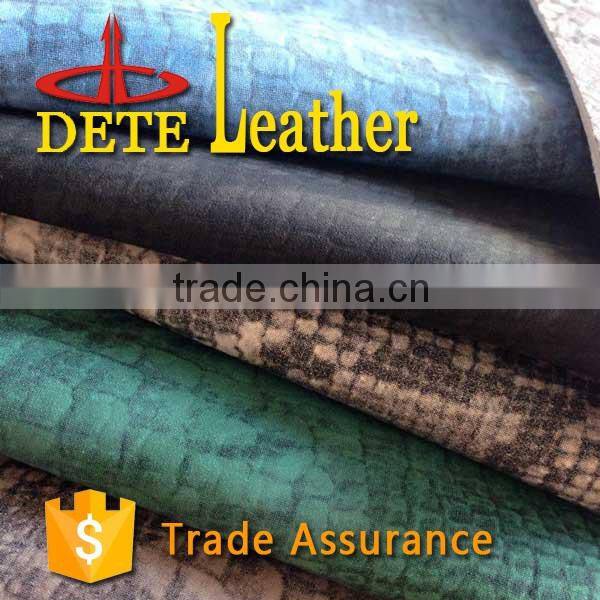 Yanbuck pu leather synthetic leather python for bags