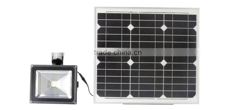 High Brightness PIR motion sensor 10w outdoor led solar flood light