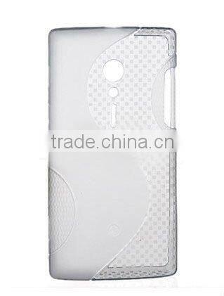 Grey S-Line Gel Case Rubber Skin Tpu Cover case For SONY EXPERIA ION LT28i
