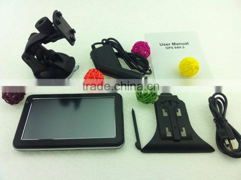 High quality with 128M,4GB, AVIN,Bluetooth,FM Transmitter 5 inch gps navigation