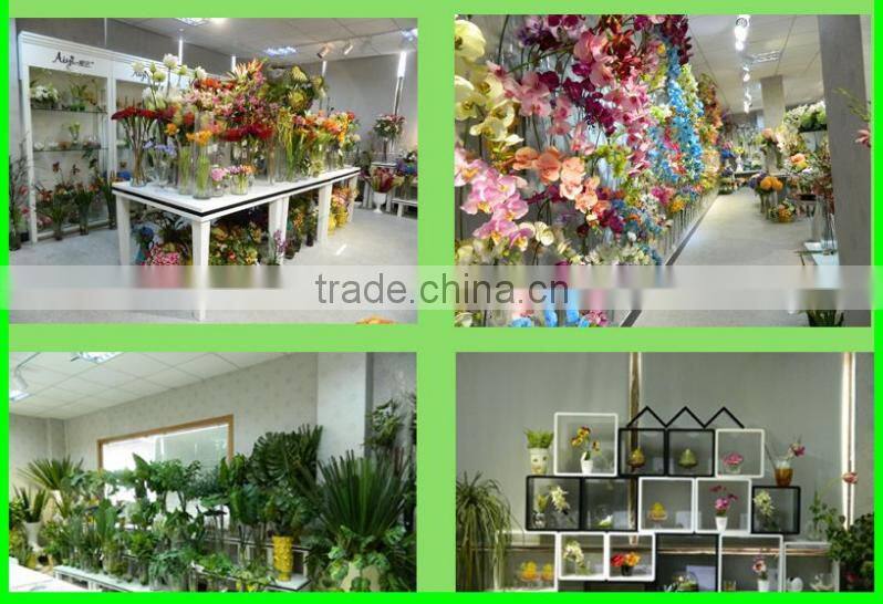 China different kinds fabric lily flower with glue - five heads