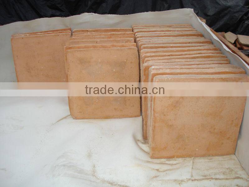 Handmade hexagon terracotta tiles