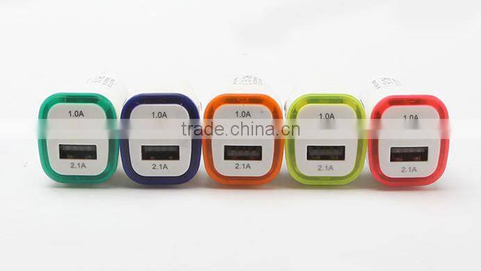 Dual usb universal 5V 2.1A phone car charger led 2 port usb car charger