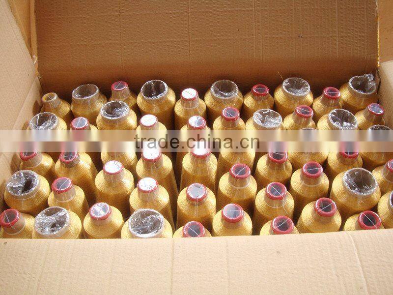 fluorescent gold metallic embroidery thread