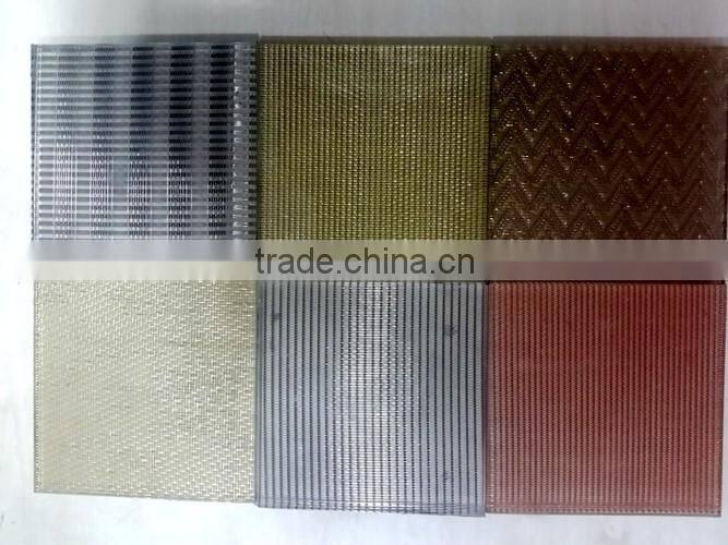 Single tempered glass with ceramic silkscreen print design