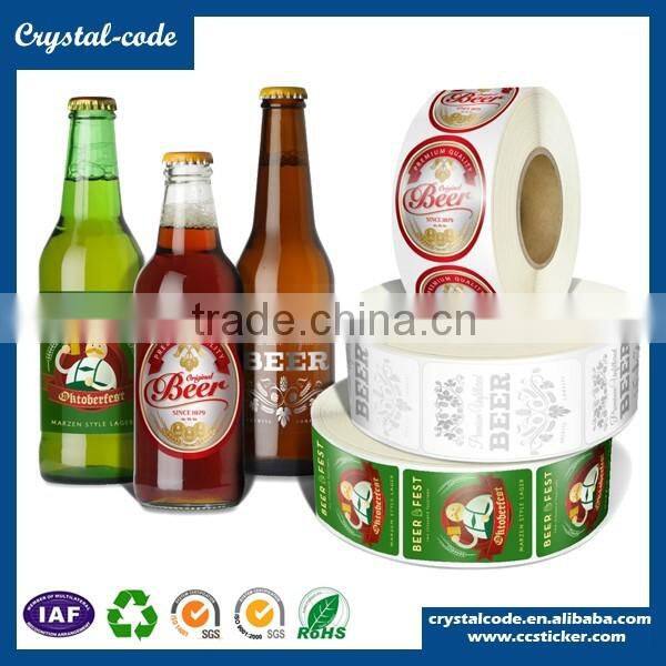 Label printing glossy coatings tear perforations paper laminated beer label