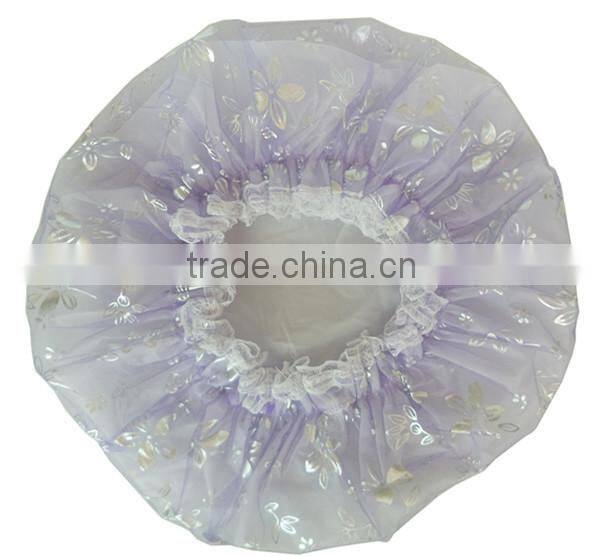 Colorful Cotton Girls Bath Shower Caps With Print;hot sale shower caps