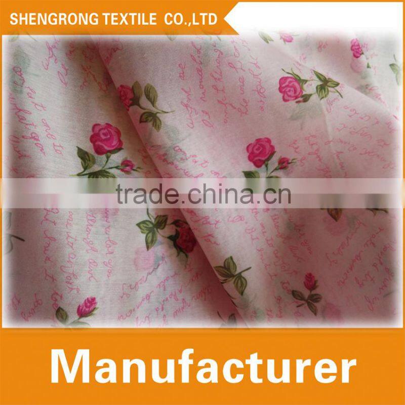 2015 Customize Flower Transfer Organza Printed Fabric ForFashion Dress