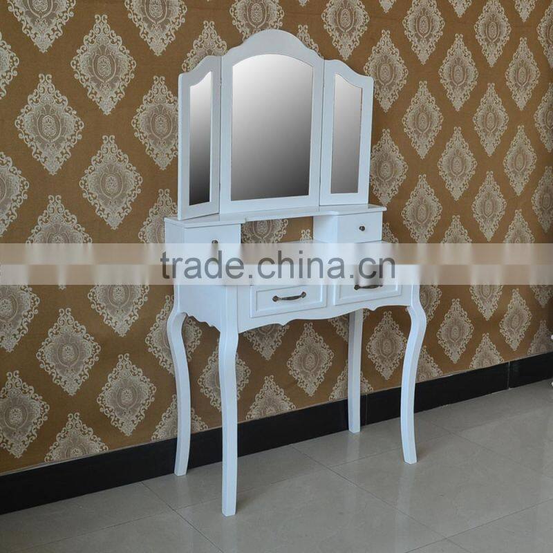 Cheap high quality classic dressing table with drawers