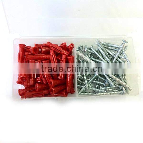 Wall Plug Plastic Anchor with Zamac Screw