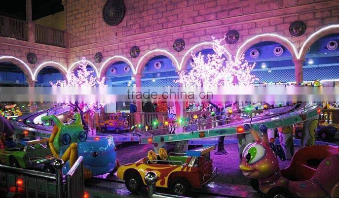 Amusement Rides Roller Coaster Kids Games Toy Cars Electric Train Ride Mini Shuttle