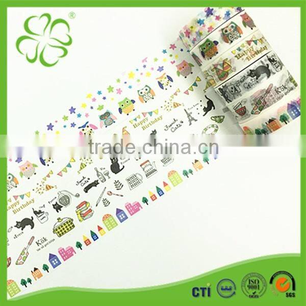 Customized Printed DIY Cartoon Craft Washi Paper Tape