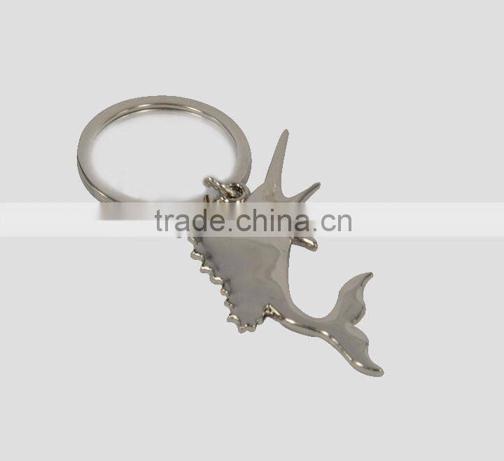 2014 various design custom blank keychain/fish-shaped metal keychain