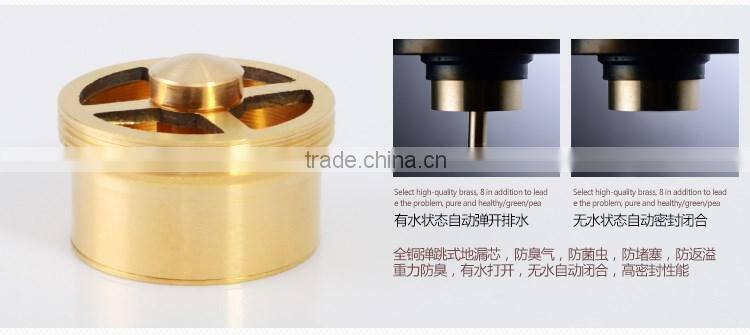 LABRAZE LE8501H bathroom/kitchen brass floor drains with Antique brushed