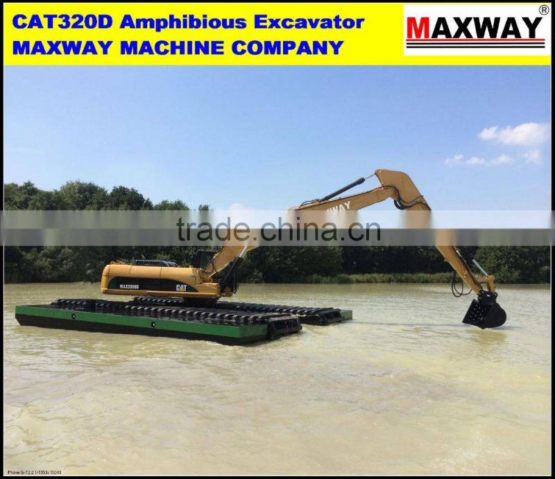 2015 NEW ! MAX250PU Amphibious Pontoon Undercarriage with Side Pontoon and Hydraulic Spud , Suitable to 24 to 27Ton Excavators