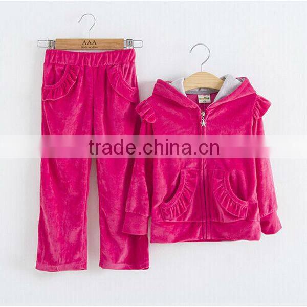 Hot selling manufacturers velvet kids ready made garment