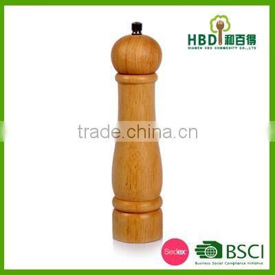 high qulity rubber wood salt&pepper mill bottle /spice mill