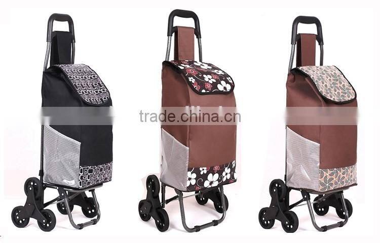 six wheels foldable shopping trolley bag