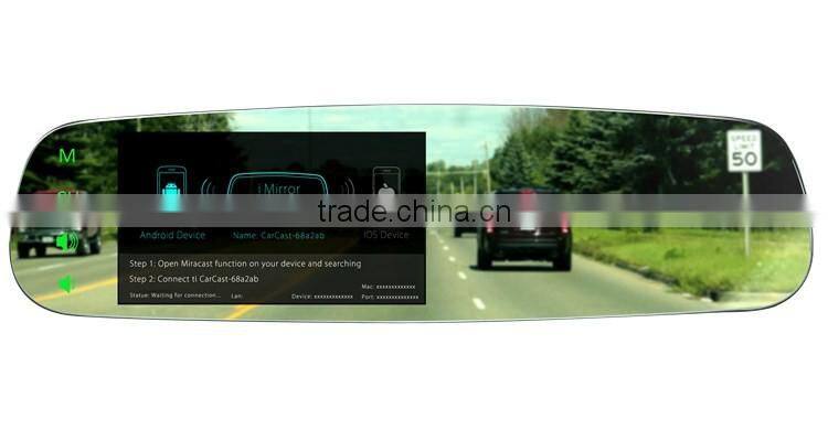 frameless car 4.3 inch rearview mirror monitor with mirror link function germid