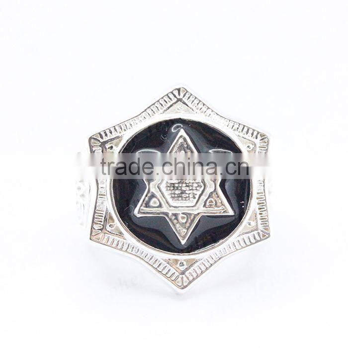 2015 Star of David jewish silver men ring wholesale