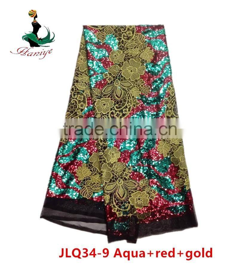 Haniye JLQ34-1/2016 Best Price Embroidery French lace / Hot Selling african Water Soluble Tulle Lace Fabric