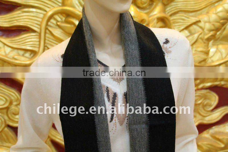 winter lovers long wool scarf with tassel woolen plain scarf