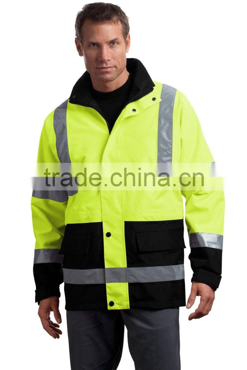 Functional reflective safety jacket hi vis safety security jacket