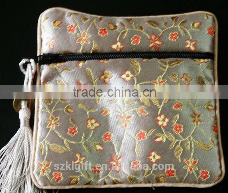 Professional chinese silk coin purse with CE certificate