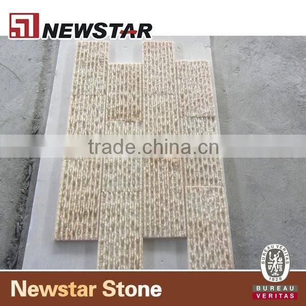 Machine pull beige slate wall cladding