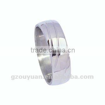 fashionable titanium rings engraved for hot sell