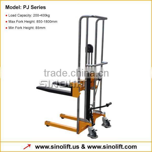 PJ Manual Mini Fork Stacker with Adjustable Fork