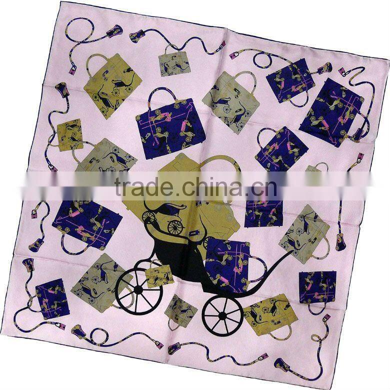 Factory Free Samples Hand Rolled Edge Silk Scarf