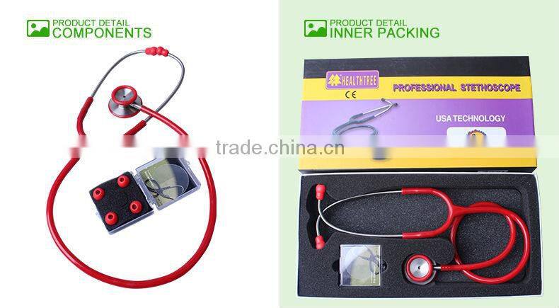 Stainless steel dual head chestpiece stethoscope