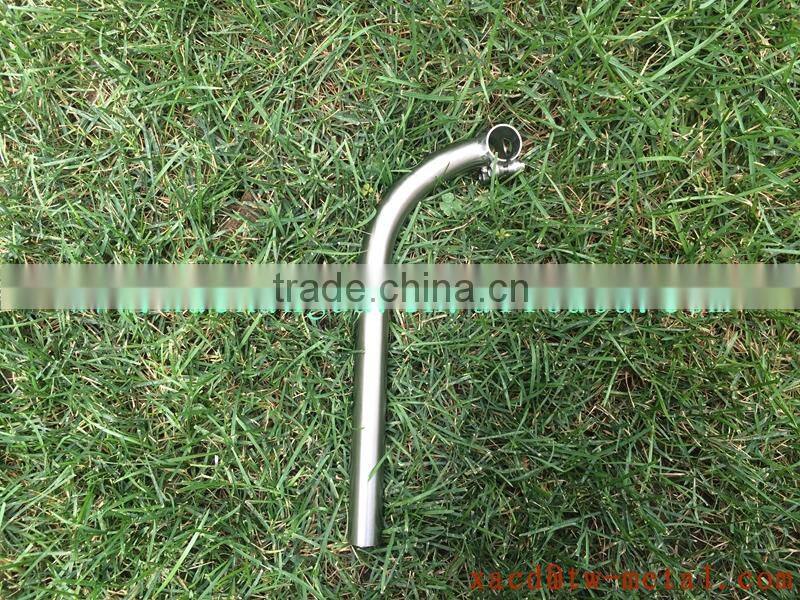 Titanium bike seat post customize kinds of size seat post with handing brush finished Made XACD bending Ti seat post
