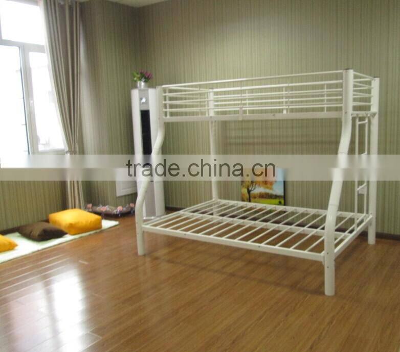 Modern Twin-Over-Full Premium Metal Bunk Bed, White