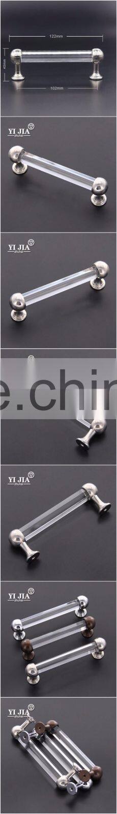 Long Strip Furniture Cabinet Crystal Glass Pull Handle