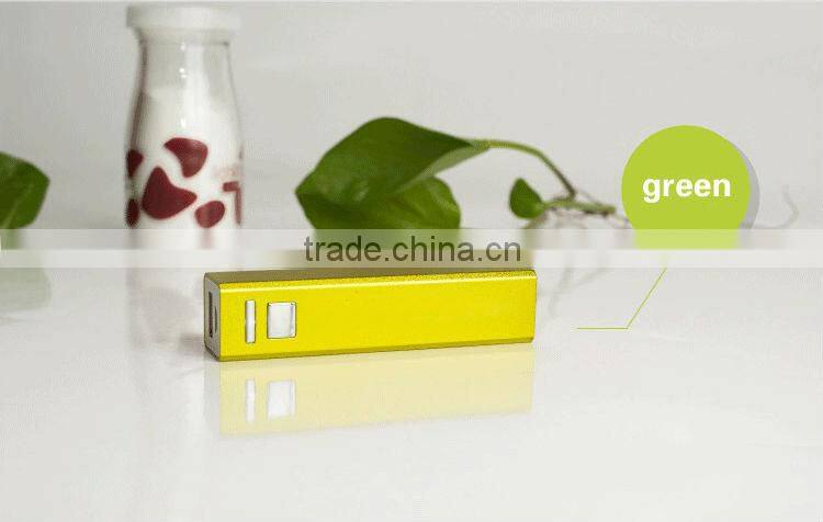 portable phone charger Metal Power Bank 2600 mAh for Gift Promotion